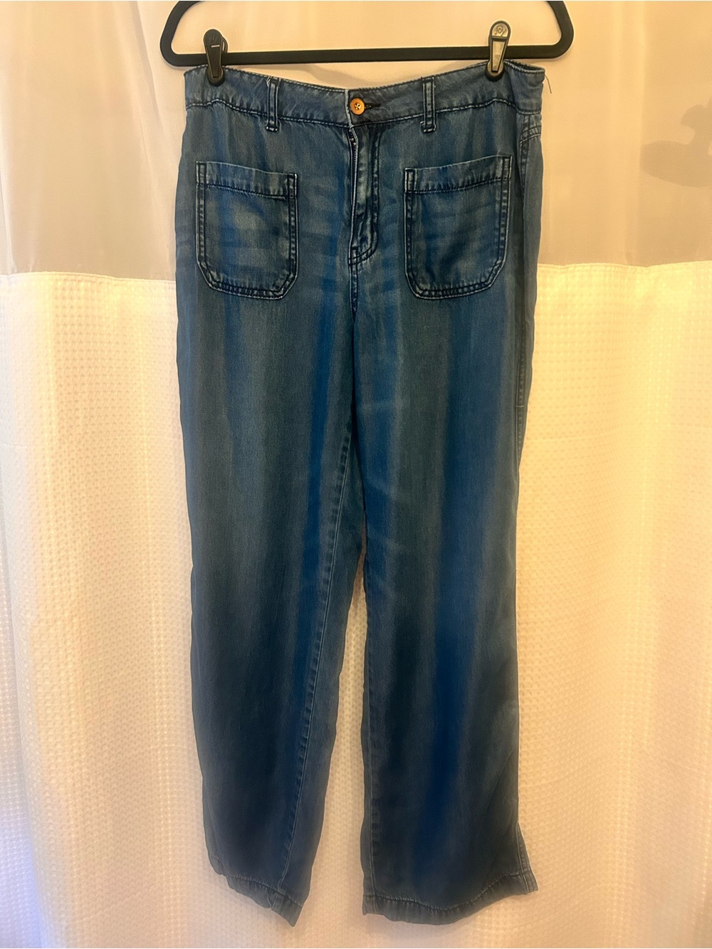 Happily Grey Relaxed Fit Wide-Leg Flowy Denim Pants